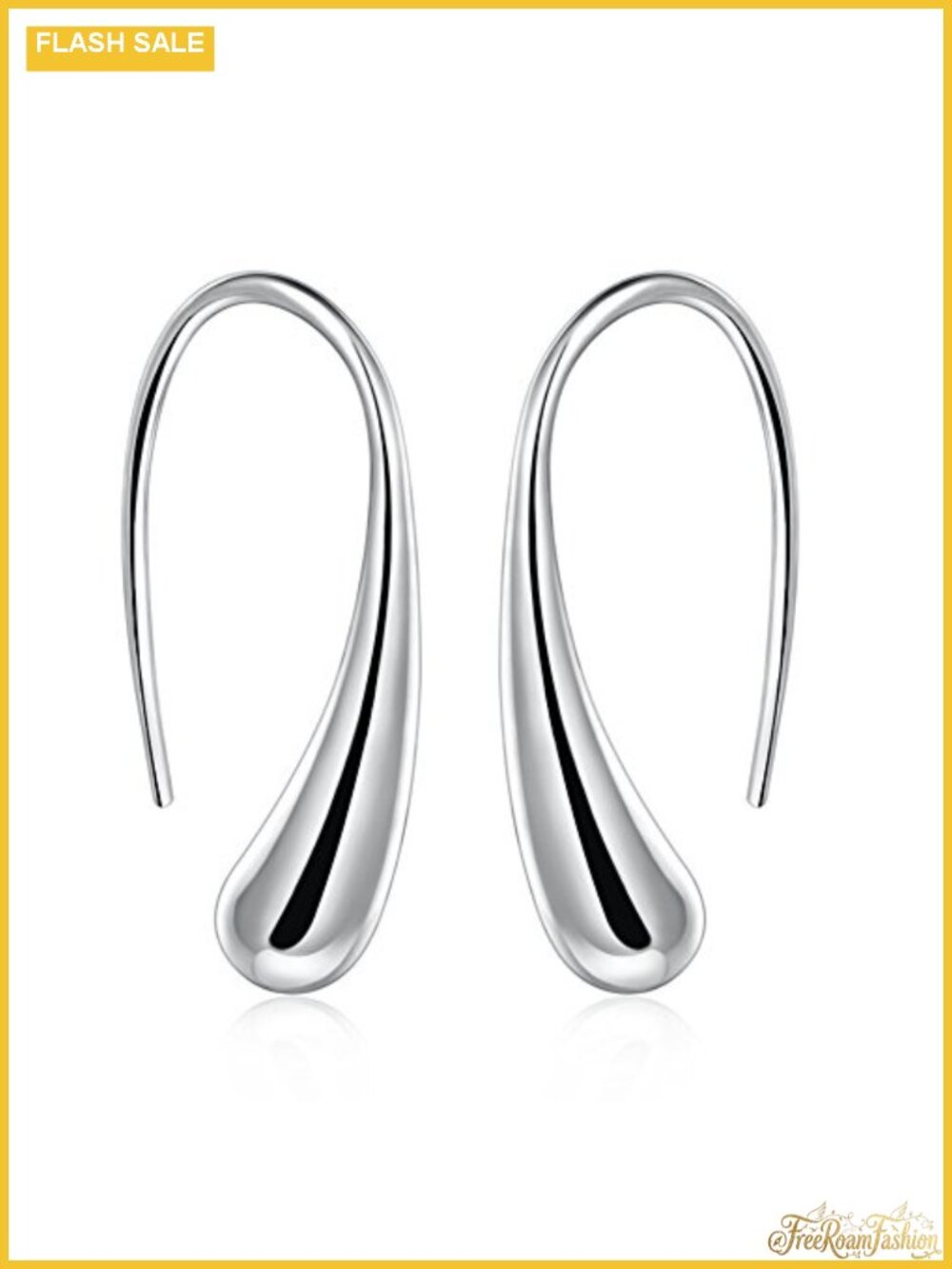 14k Gold Plated Teardrop Hoop Earrings Chunky Pull Through Huggie